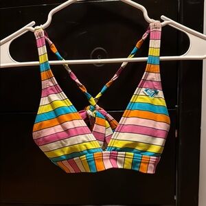 Roxy Multicolor Striped Bikini Top